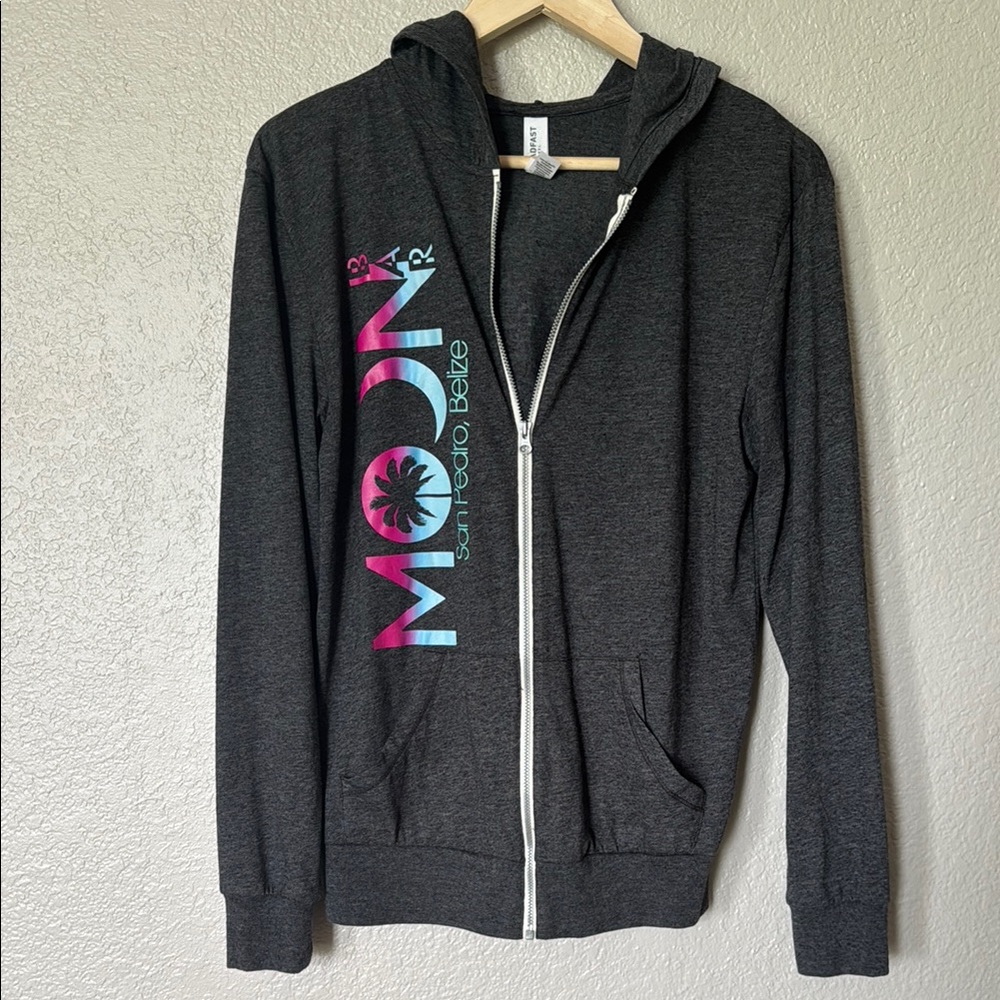 Threadfast Apparel Belize Gray Zip-Up Hoodie